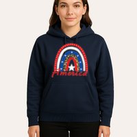 Rainbow Leopard American Flag 4th of July Hoodie