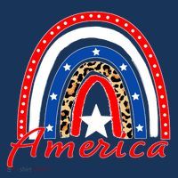 Rainbow Leopard American Flag 4th of July Sustainable Bucket Hat