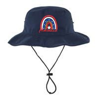 Rainbow Leopard American Flag 4th of July Bucket Hat