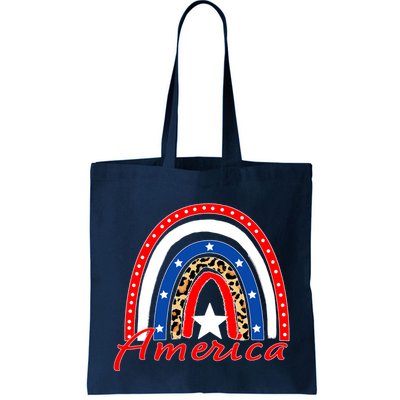 Rainbow Leopard American Flag 4th of July Bag