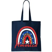 Rainbow Leopard American Flag 4th of July Bag