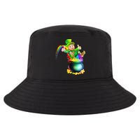 Rainbow Leprechaun Sliding Into A Pot Of  Gold Cool Comfort Performance Bucket Hat