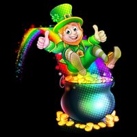 Rainbow Leprechaun Sliding Into A Pot Of  Gold Baby Bodysuit