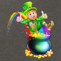 Rainbow Leprechaun Sliding Into A Pot Of  Gold Cotton Canvas Backpack