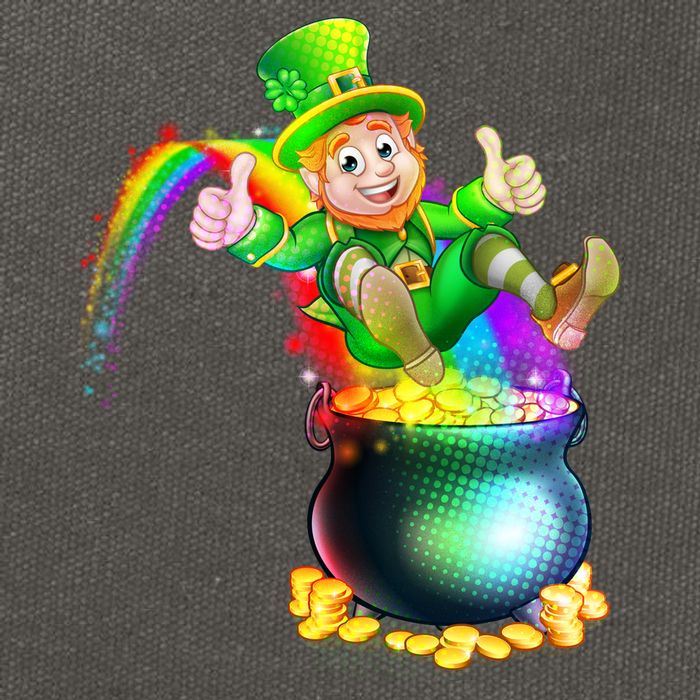 Rainbow Leprechaun Sliding Into A Pot Of  Gold Cotton Canvas Backpack