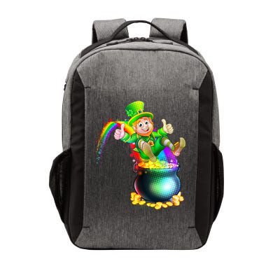 Rainbow Leprechaun Sliding Into A Pot Of  Gold Vector Backpack