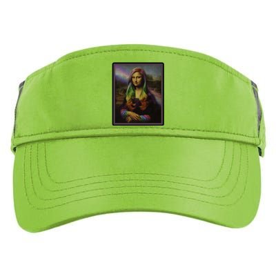 Rainbow Mona Lisa Art Painting Adult Drive Performance Visor