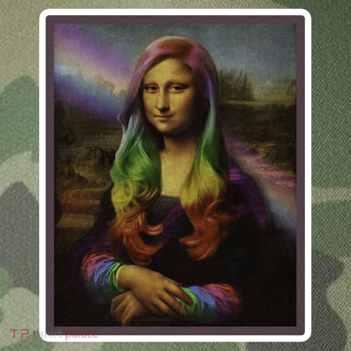 Rainbow Mona Lisa Art Painting Legacy Tie Dye Trucker Hat