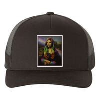 Rainbow Mona Lisa Art Painting Yupoong Adult 5-Panel Trucker Hat