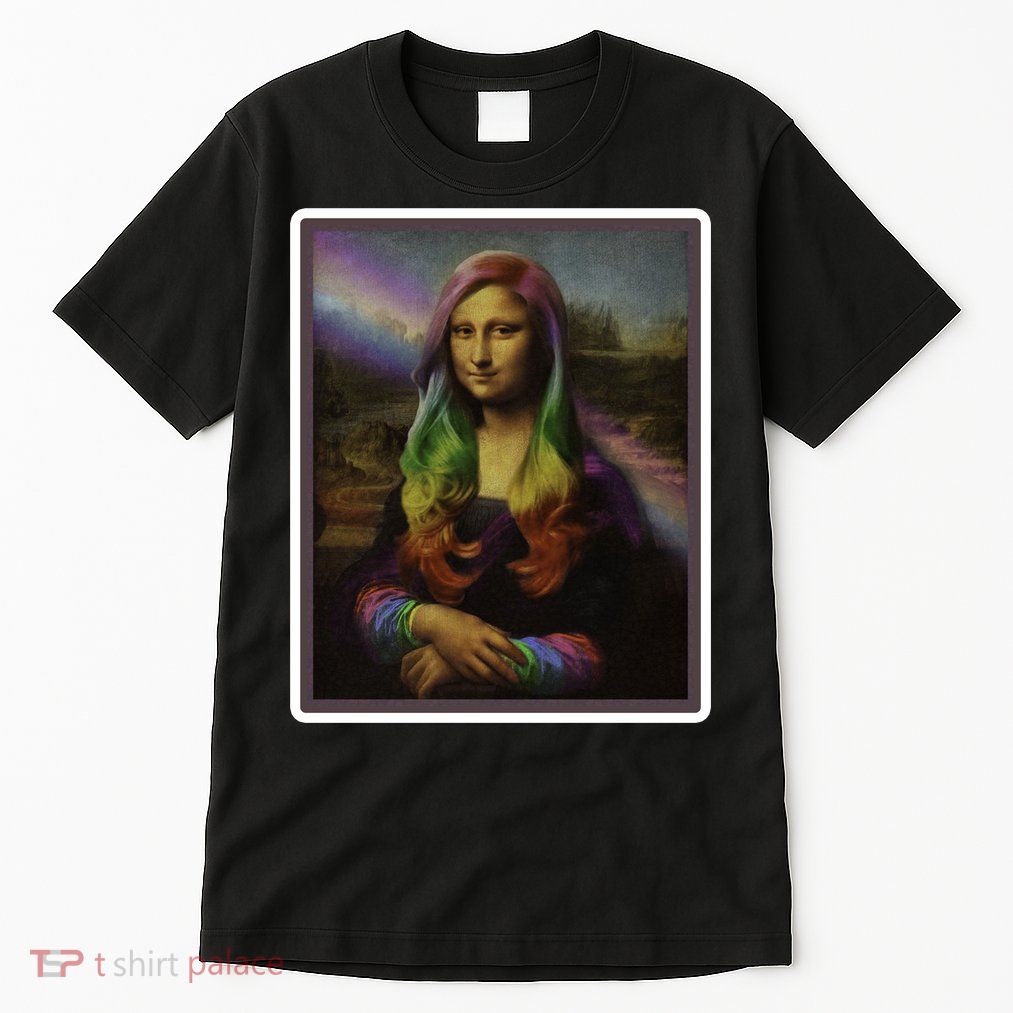 Rainbow Mona Lisa Art Painting Tall T-Shirt