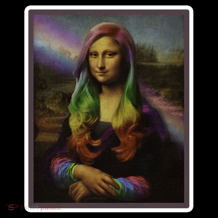 Rainbow Mona Lisa Art Painting Backpack