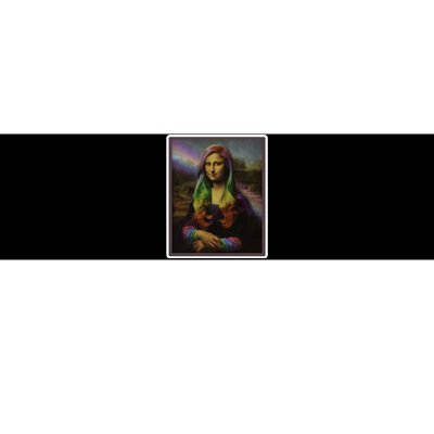 Rainbow Mona Lisa Art Painting Bumper Sticker