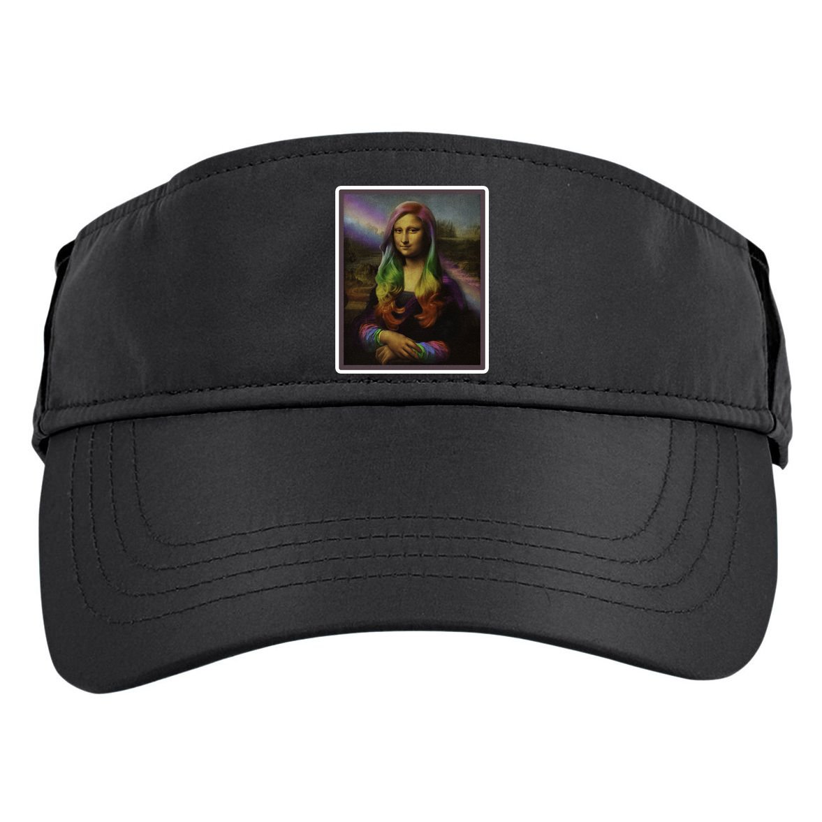 Rainbow Mona Lisa Art Painting Adult Drive Performance Visor