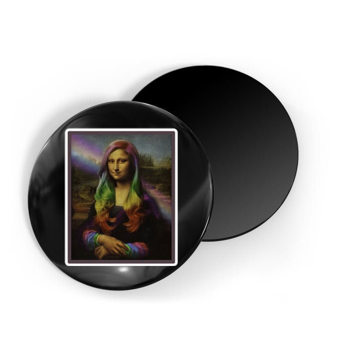 Rainbow Mona Lisa Art Painting Magnet