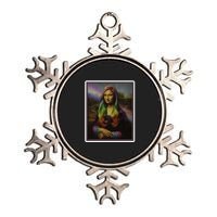 Rainbow Mona Lisa Art Painting Metallic Star Ornament