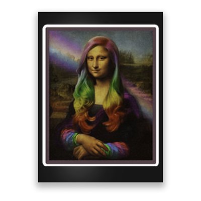 Rainbow Mona Lisa Art Painting Poster