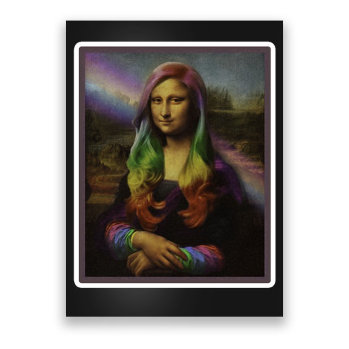 Rainbow Mona Lisa Art Painting Poster