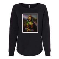 Rainbow Mona Lisa Art Painting Womens California Wash Sweatshirt