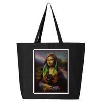 Rainbow Mona Lisa Art Painting 25L Jumbo Tote