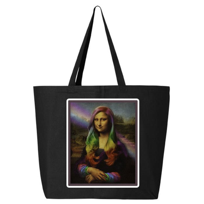 Rainbow Mona Lisa Art Painting 25L Jumbo Tote