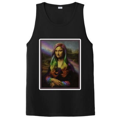 Rainbow Mona Lisa Art Painting PosiCharge Competitor Tank