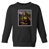 Rainbow Mona Lisa Art Painting Toddler Sweatshirt