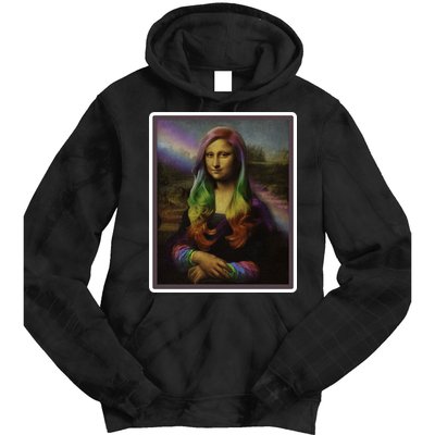 Rainbow Mona Lisa Art Painting Tie Dye Hoodie