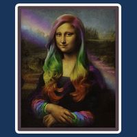 Rainbow Mona Lisa Art Painting Infant Baby Jersey Bodysuit