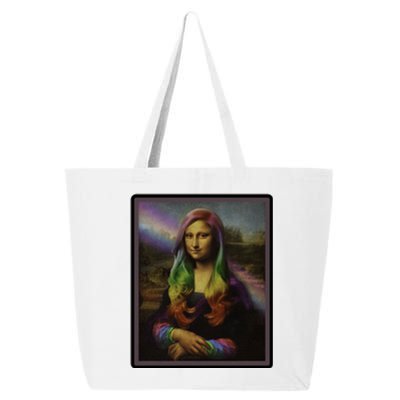 Rainbow Mona Lisa Art Painting 25L Jumbo Tote