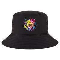 Rainbow Paint Hipster DJ Cat Cool Comfort Performance Bucket Hat