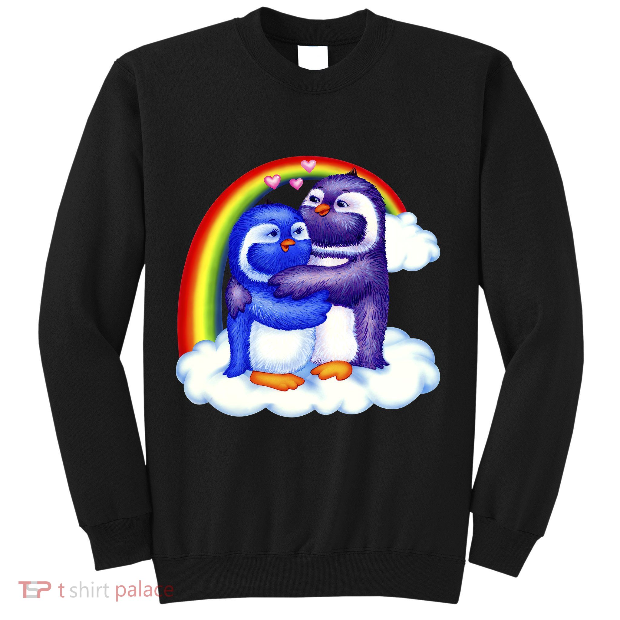Rainbow Penguin Love Birds Sweatshirt