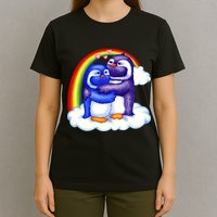 Rainbow Penguin Love Birds T-Shirt