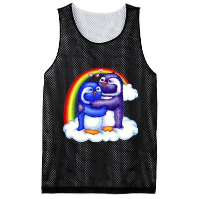Rainbow Penguin Love Birds Mesh Reversible Basketball Jersey Tank
