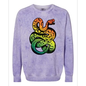 Rainbow Rattlesnake Colorblast Crewneck Sweatshirt