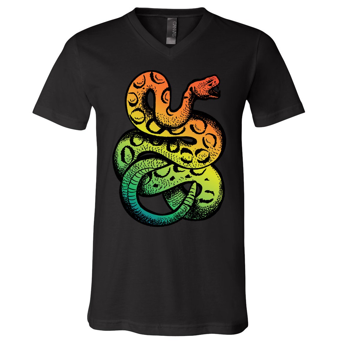 Rainbow Rattlesnake V-Neck T-Shirt