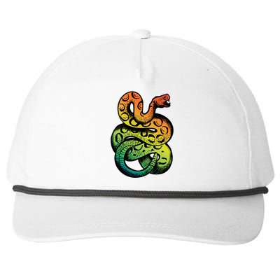 Rainbow Rattlesnake Snapback Five-Panel Rope Hat