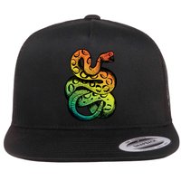 Rainbow Rattlesnake Flat Bill Trucker Hat