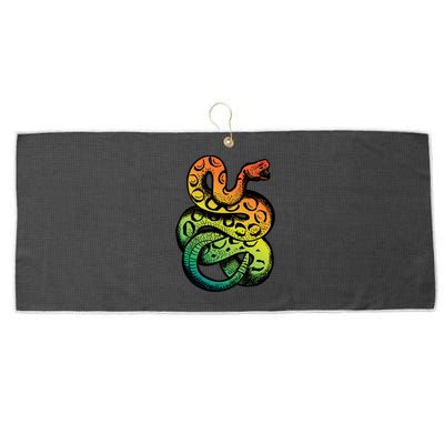 Rainbow Rattlesnake Large Microfiber Waffle Golf Towel