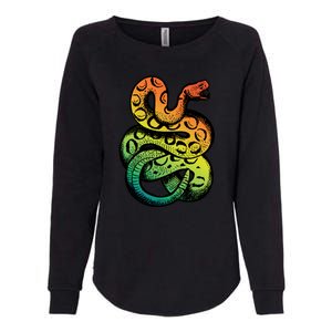 Rainbow Rattlesnake Womens California Wash Sweatshirt