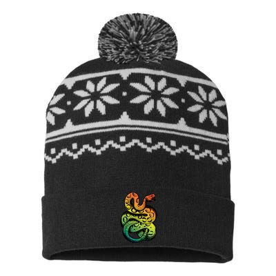 Rainbow Rattlesnake USA-Made Snowflake Beanie