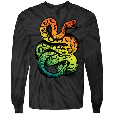 Rainbow Rattlesnake Tie-Dye Long Sleeve Shirt