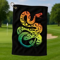 Rainbow Rattlesnake Golf Towel