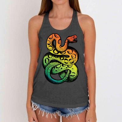 Rainbow Rattlesnake Women's Knotted Racerback Tank