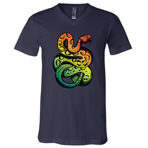 Rainbow Rattlesnake V-Neck T-Shirt