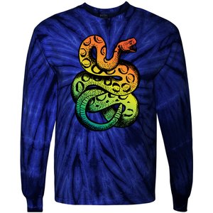 Rainbow Rattlesnake Tie-Dye Long Sleeve Shirt