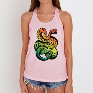 Rainbow Rattlesnake Women's Knotted Racerback Tank