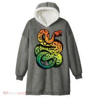Rainbow Rattlesnake Hooded Wearable Blanket