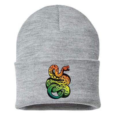 Rainbow Rattlesnake Sustainable Knit Beanie