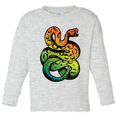 Rainbow Rattlesnake Toddler Long Sleeve Shirt
