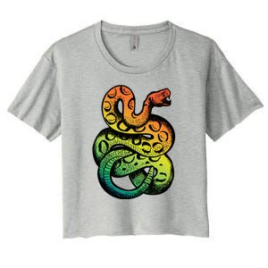 Rainbow Rattlesnake Women's Crop Top Tee